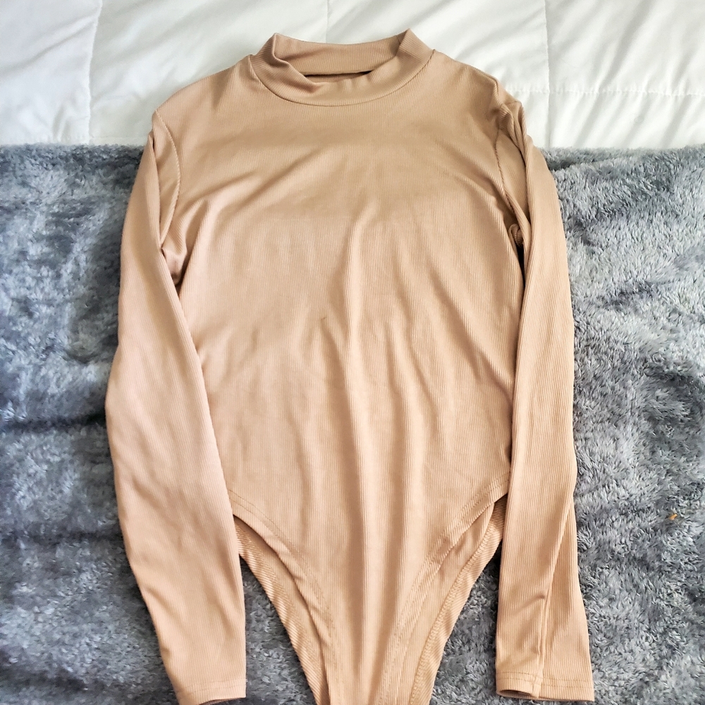 Shein Mock Neck Robbed Bodysuit. Size XL